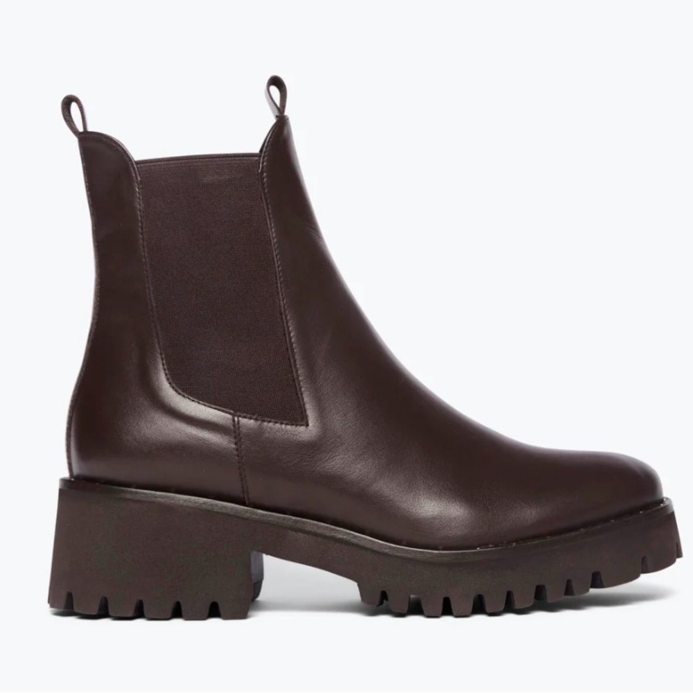 Sold Out Freda Salvador Dark Brown Water Resistant Leather Ankle Boots